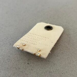 Anthropologie Baubles Bijous Bits and Bobs Bolden Diamond Huggie Earings NWT